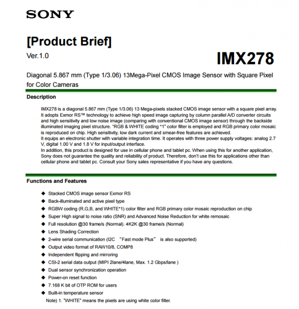 探究索尼新型 RGBW 傳感器的 “W”