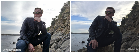 360奇酷手機旗艦版與iPhone6s室外人像對比