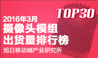 2016年03月攝像頭模組出貨量排行榜