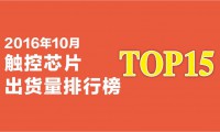 2016年10月觸控芯片出貨量排行榜