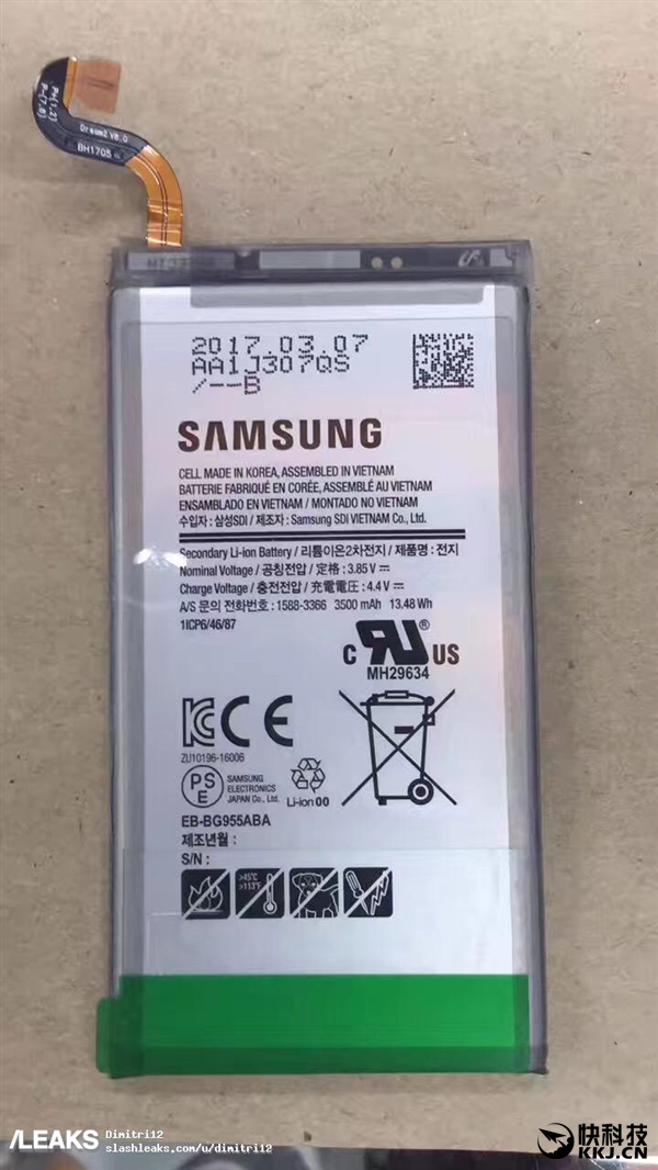 三星S8/S8+電池同時(shí)曝光:還是三星自家的天下