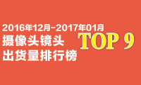 2016年12月-2017年1月 攝像頭鏡頭出貨量排行榜