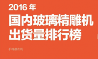 2016年玻璃精雕機出貨量排行榜