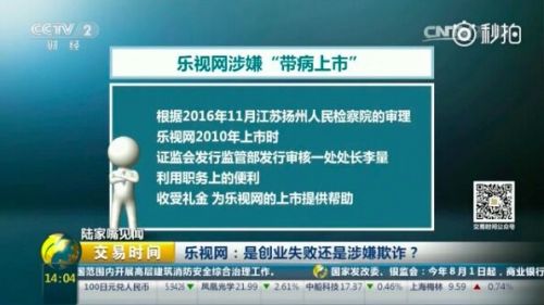 央視炮轟樂視網(wǎng)：是創(chuàng)業(yè)失敗還是涉嫌欺詐？