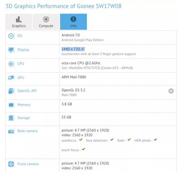 金立2款全面屏新機齊曝光:聯(lián)發(fā)科P25/P30