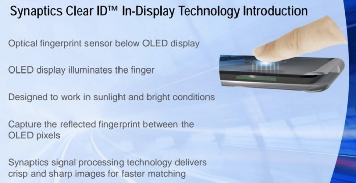 Synaptics已與&ldquo;TOP 5&rdquo;手機廠商量產(chǎn)屏下指紋，速度是Face ID的2倍