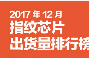 2017年12月指紋芯片排行榜