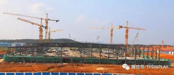 江西省首條6代TFT LCD面板項(xiàng)目主體工程完成90%