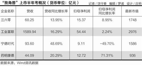 “獨(dú)角獸”業(yè)績(jī)半年考 工業(yè)富聯(lián)與三六零市值大縮水