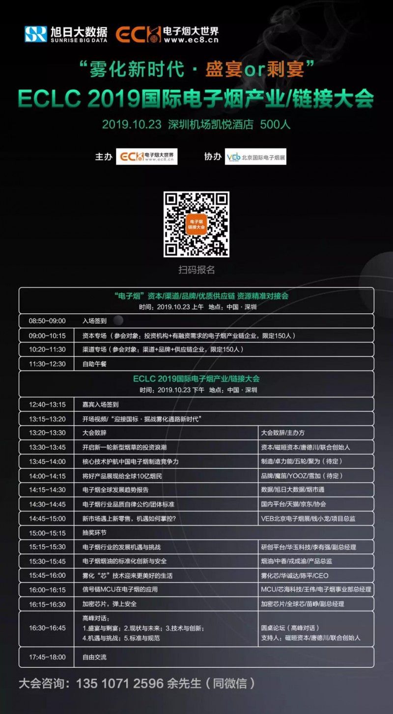 全球首屆電子煙全產(chǎn)業(yè)大會(huì)：資本+品牌+渠道+供應(yīng)鏈齊聚盛宴！
