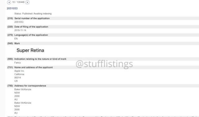 蘋果注冊超級視網(wǎng)膜屏商標(biāo) 或用于下代iPhone全面屏設(shè)計