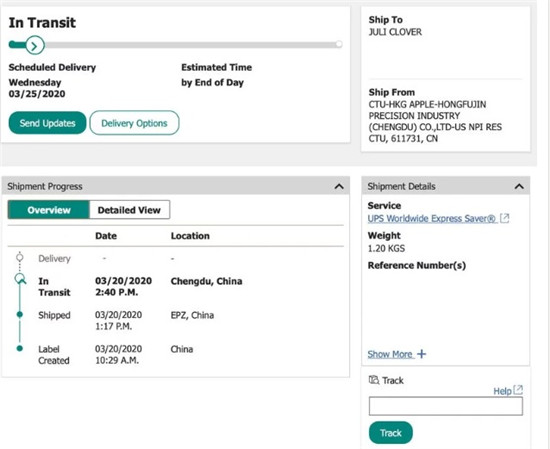 蘋果 iPad Pro 2020 開始從中國發(fā)貨前往美國，首批3月25日開售