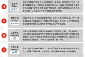 2025年全球車載鏡頭廠商TOP10